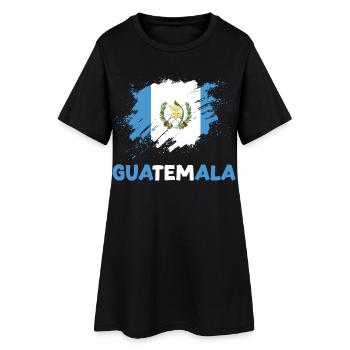 Guatemala Flagge T-Shirt Stolz & Heimat Chapín - Frauen T-Shirt-Kleid - Schwarz - Vorne
