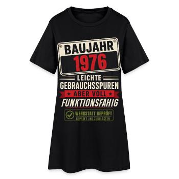 Baujahr 1976 Geburtstag Jahrgang Vintage Geschenk - Frauen T-Shirt-Kleid - Schwarz - Vorne