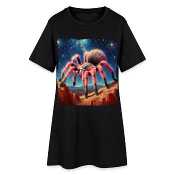 Nuit étoilée de la tarentule au Chili - Robe T-shirt Femme - noir - Devant