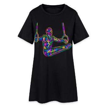Gymnastique Gymnastique Gymnastique de ring Gymnastique colorée Gymnastique masculine - Robe T-shirt Femme - noir - Devant