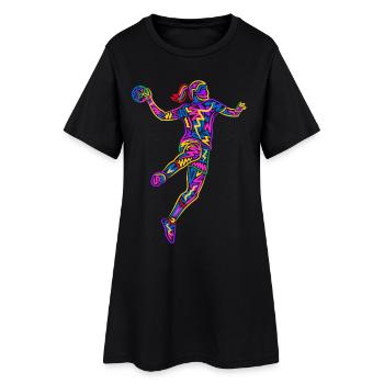 Handball Joueuse de handball Joueuse colorée de handball - Robe T-shirt Femme - noir - Devant