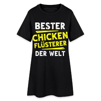 Chicken Geschenk - Frauen T-Shirt-Kleid - Schwarz - Vorne