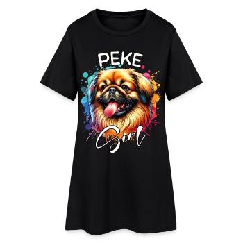 Filles pékinoises - Robe T-shirt Femme - noir - Devant