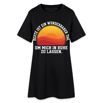 Wunderbarer Tag Retro - Frauen T-Shirt-Kleid - Schwarz - Vorne