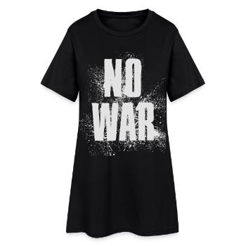NO WAR – Statement for peace against war - Women’s T-Shirt Dress - black - Front