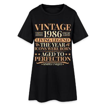 Légende vivante 1986 – 40e anniversaire Rétro - Robe T-shirt Femme - noir - Devant