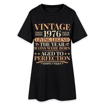 Living Legend 1976 – 50th Birthday Retro - Women’s T-Shirt Dress - black - Front