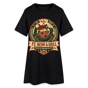 FC Heim & Grill - Frauen T-Shirt-Kleid - Schwarz - Vorne