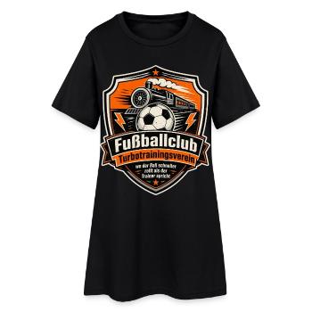 Fußballclub Turbotrainingsverein - Frauen T-Shirt-Kleid - Schwarz - Vorne