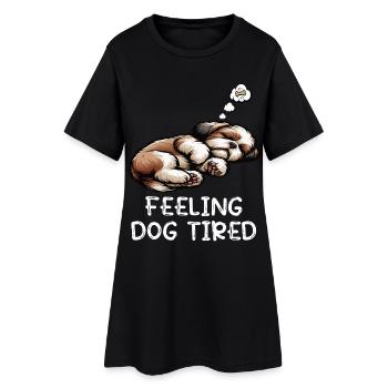 Se sentir fatigué Shih tzu Shih tzus Shih tzu Hund - Robe T-shirt Femme - noir - Devant