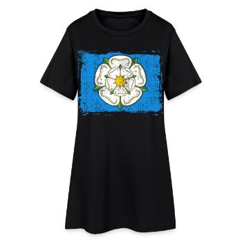Yorkshire Rose Flag Nord de l’Angleterre Royaume-Uni - Robe T-shirt Femme - noir - Devant