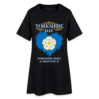 Journée du Yorkshire Fier de lui Drapeau rose du Yorkshire - Robe T-shirt Femme - noir - Devant
