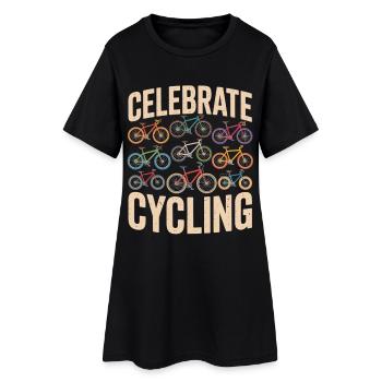 Célébrez le cyclisme rétro - Robe T-shirt Femme - noir - Devant