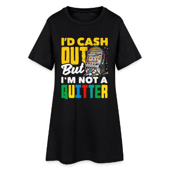 Nicht Aufgeben Casino Spielautomat Glücksspiel - Frauen T-Shirt-Kleid - Schwarz - Vorne