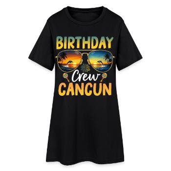 Équipe d’anniversaire Cancún - Robe T-shirt Femme - noir - Devant