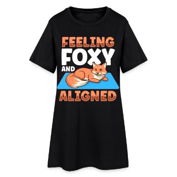 Chakra Ausrichtung - Fuchs - Frauen T-Shirt-Kleid - Schwarz - Vorne