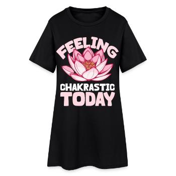 Chakra Feeling - Gute Energie - Frauen T-Shirt-Kleid - Schwarz - Vorne