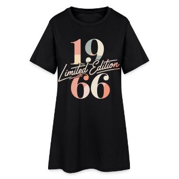 Édition limitée 1966 Vintage Birthday - Robe T-shirt Femme - noir - Devant