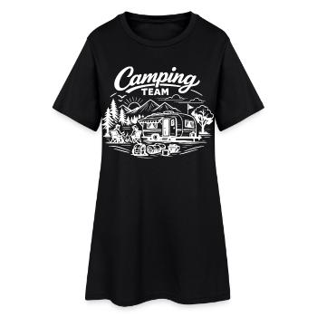 Camping Team Wagon - Women’s T-Shirt Dress - black - Front
