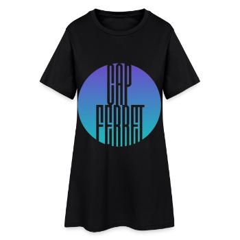 "Le Cap ou pas Cap" - Robe T-shirt Femme - noir - Devant