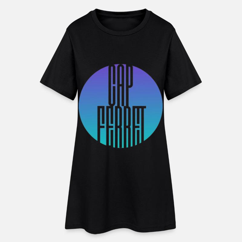 "Le Cap ou pas Cap" - Robe T-shirt Femme - noir