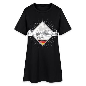 Mönchengladbach Stadt in Deutschland Souvenir - Frauen T-Shirt-Kleid - Schwarz - Vorne