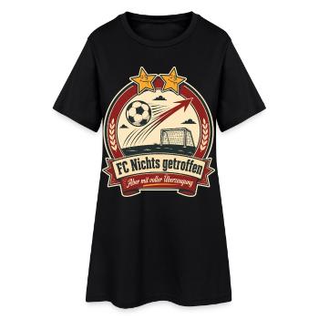 FC Nichts getroffen - Frauen T-Shirt-Kleid - Schwarz - Vorne