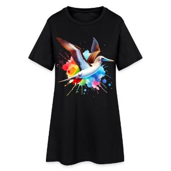 Cadeau des seins aux pieds rouges - Robe T-shirt Femme - noir - Devant