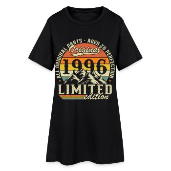 1996 Vintage Rétro Cadeau D'anniversaire - Robe T-shirt Femme - noir - Devant