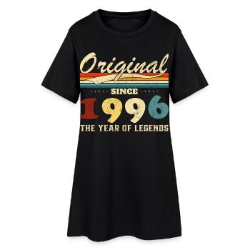 1996 Vintage Rétro Cadeau D'anniversaire - Robe T-shirt Femme - noir - Devant