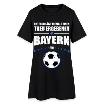 Treu ergebener Bayern Fan Geschenk | Vintage Look - Frauen T-Shirt-Kleid - Schwarz - Vorne