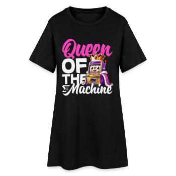 Königin Der Spielautomaten Casino Jackpot Vegas - Frauen T-Shirt-Kleid - Schwarz - Vorne