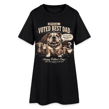 Meilleur Papa Chien Voté - Fête des pères - Robe T-shirt Femme - noir - Devant