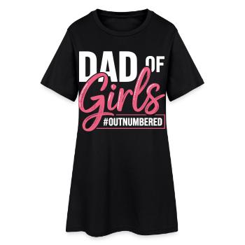 Papa des filles en infériorité numérique Papa qui dit - Robe T-shirt Femme - noir - Devant