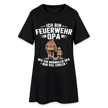 Feuerwehr Opa Cooler Feuerwehrmann - Frauen T-Shirt-Kleid - Schwarz - Vorne