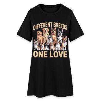 Différentes races de chiens Un amour des chiens - Robe T-shirt Femme - noir - Devant