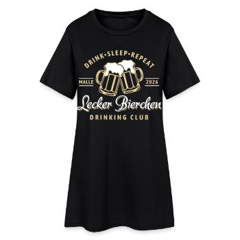 Malle 2026 - Lecker Bierchen Drinking Club - Frauen T-Shirt-Kleid - Schwarz - Vorne