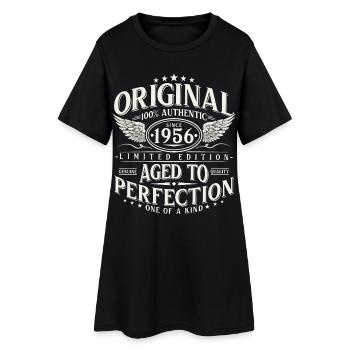 Cadeau rétro vintage d’anniversaire de 1956 - Robe T-shirt Femme - noir - Devant