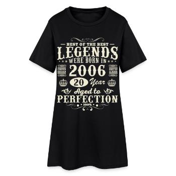 20 Years 2006 Vintage Retro Birthday Gift - Women’s T-Shirt Dress - black - Front