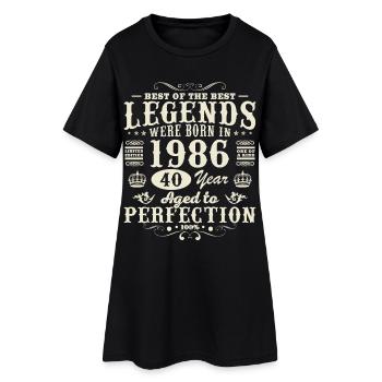 40 Years 1986 Vintage Retro Birthday Gift - Women’s T-Shirt Dress - black - Front