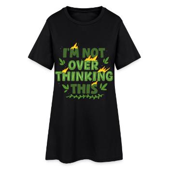 Écologie écologique Je ne me prends pas trop la tête - Robe T-shirt Femme - noir - Devant