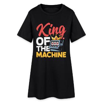 König Der Spielautomaten Casino Jackpot Zocken - Frauen T-Shirt-Kleid - Schwarz - Vorne