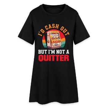 N’abandonnez pas les jeux de machines à sous rétro de casino - Robe T-shirt Femme - noir - Devant
