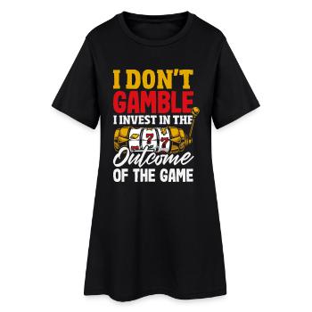 Machine à sous Funny Gambler Gambling Casino - Robe T-shirt Femme - noir - Devant