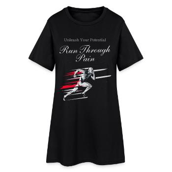 Running Jogging Motivation Sprint Runner Design - Women’s T-Shirt Dress - black - Front
