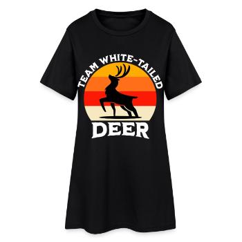 Équipe Cerf de Queue Blanche - Robe T-shirt Femme - noir - Devant