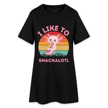 Snackalot Kawaii Bubble Tea - Women’s T-Shirt Dress - black - Front