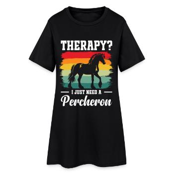 Tenue de percheron pour propriétaire de chevaux équestre - Robe T-shirt Femme - noir - Devant