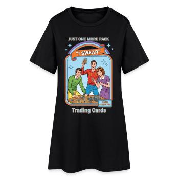 Nur noch ein Pack, ich schwöre, Sammelkarten-Karte - Frauen T-Shirt-Kleid - Schwarz - Vorne