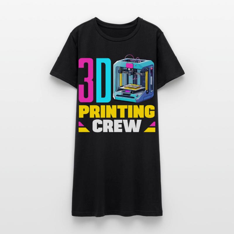 Équipe de robotique spatiale d’impression 3D Crew Maker Drôle Robe T-shirt Femme